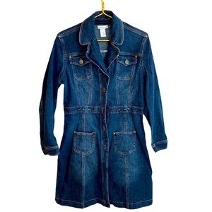 Soft Surroundings Denim Shirtdress Medium blue